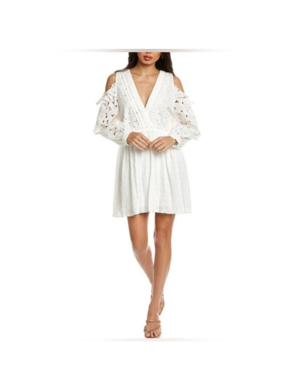 IRO Meila White Eyelet Dress Mini - Picture 2 of 9